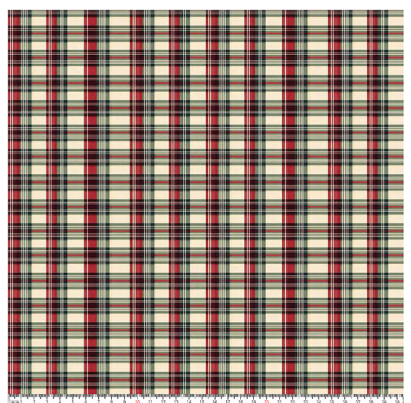 Tricoline digital Natal xadrez (0,50cm x 1,50 de largura)