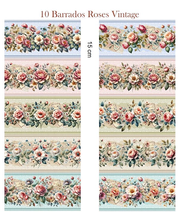 Tricoline digital Roseiral (0,55cm x 1,50 de largura)