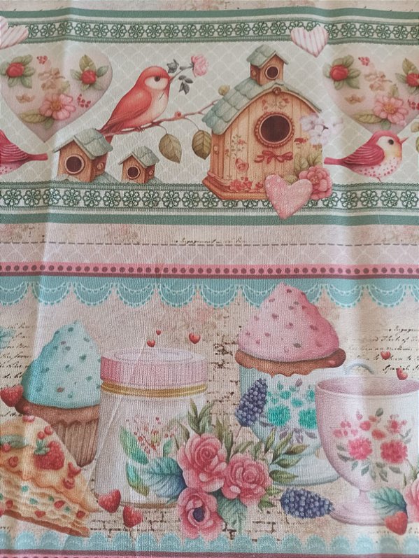 Tricoline digital barrado opções lavabo(55cm x 1,50)