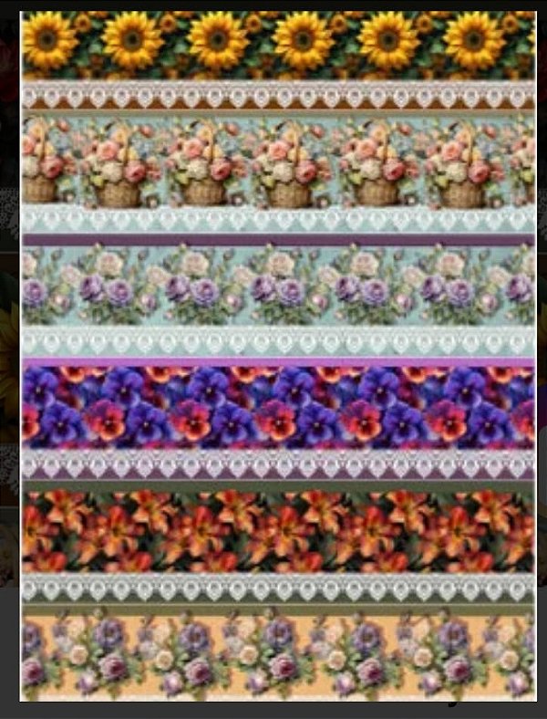 Tricoline digital barrados Coloridos(0,55cm x 1,50 de largura)