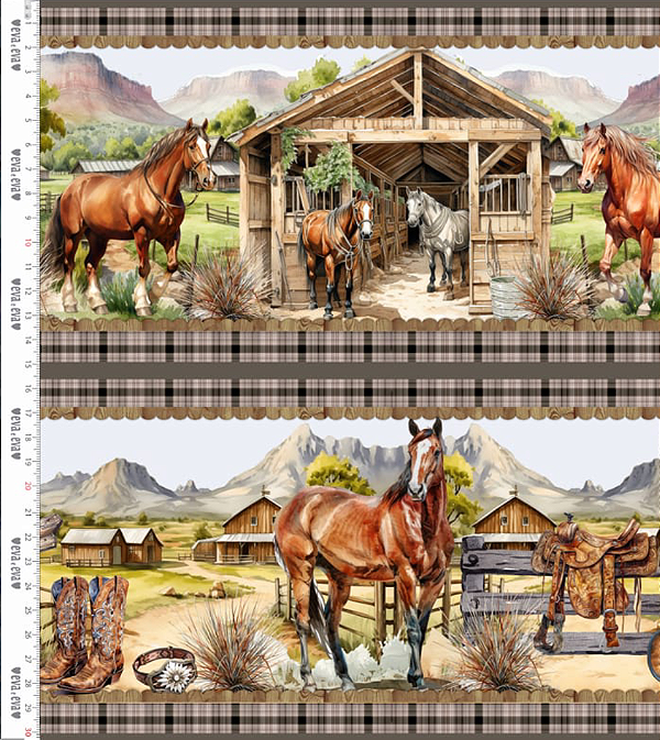 Tricoline digital Cavalos(0,55cm x 1,50 de largura)