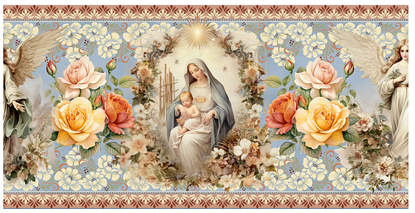 Tricoline digital Jesus nasceu (1m x 1,50 de largura)