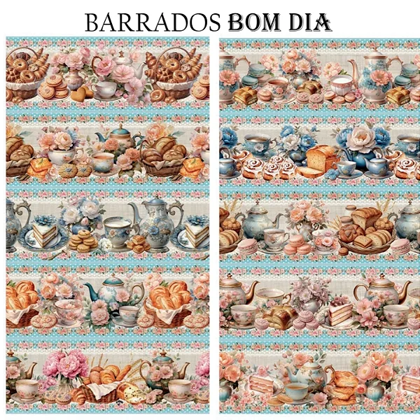 Tricoline digital Bom dia (0,55cm x 1,50 de largura)