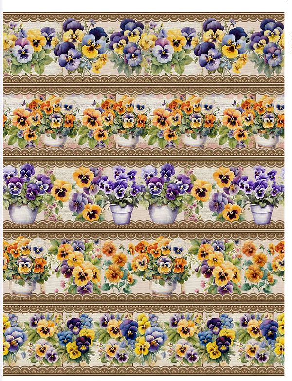 Tricoline digital Amor perfeito (0,55cm x 1,50 de largura)