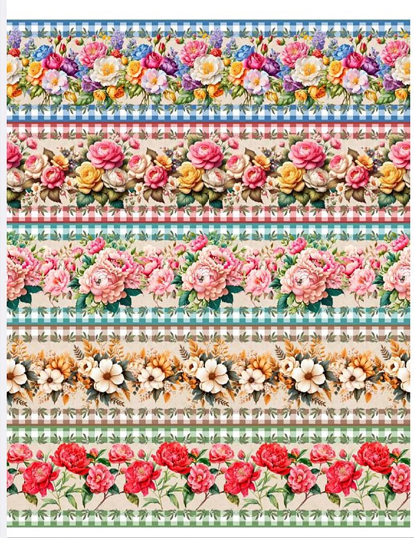 Tricoline digital Flores do campo (0,55cm x 1,50 de largura)