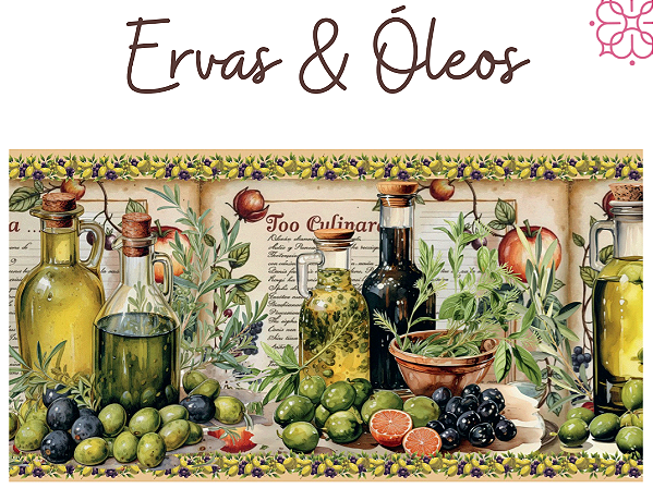 Tricoline digital Ervas e óleos (0,55cm x 1,50 de largura)