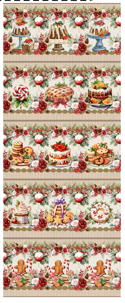 Tricoline digital Natal Doces (0,55cm x 1,50 de largura)