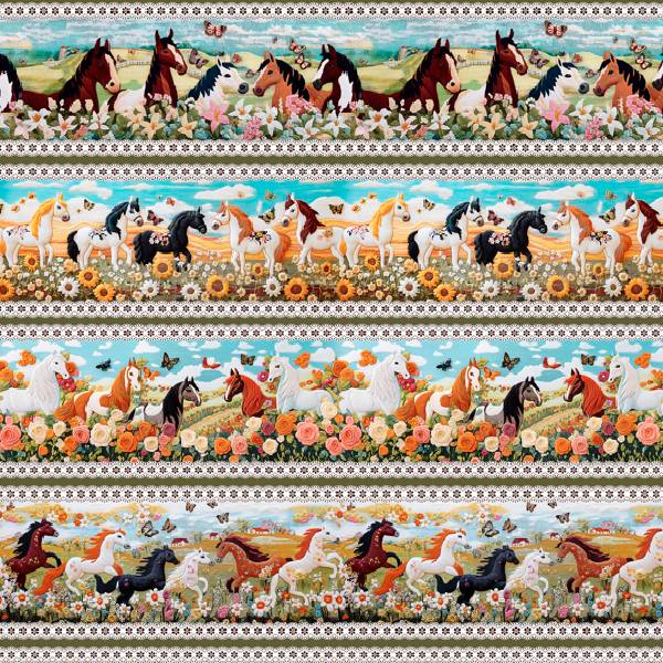 Tricoline digital 3D Cavalos (0,55cm x 1,50 de largura)