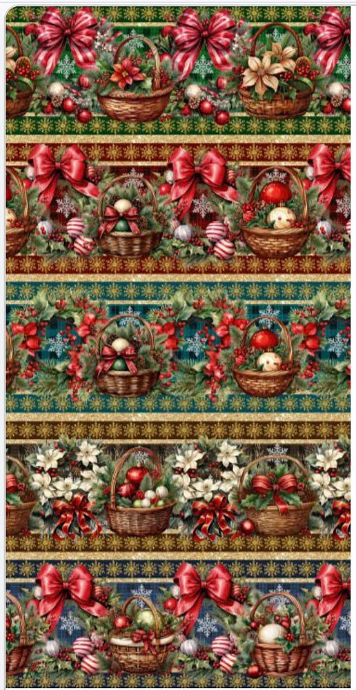 Tricoline digital Natal Cestas(0,55cm x 1,50 de largura)