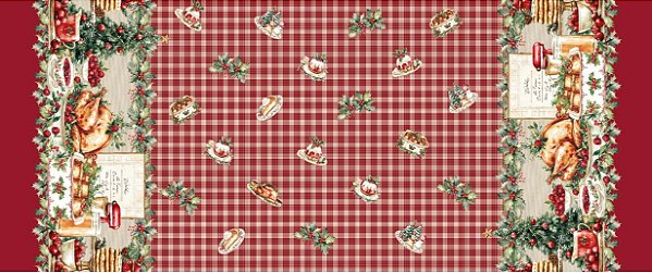 Tricoline digital Natal,Tecido para toalha de mesa (0,50cm x 1,50 de largura)
