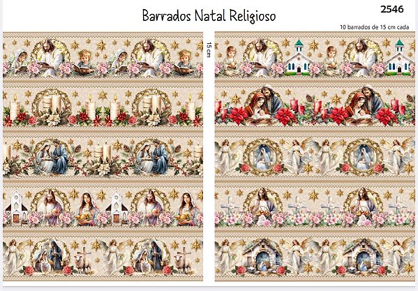 Tricoline digital Natal Religioso (0,55cm x 1,50 de largura)