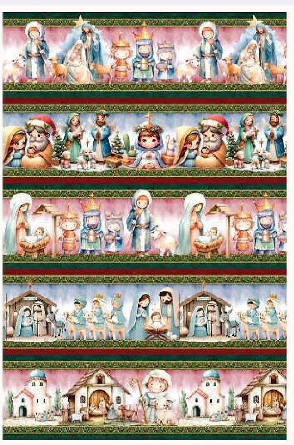 Tricoline digital Menino Jesus (0,55cm x 1,50 de largura)
