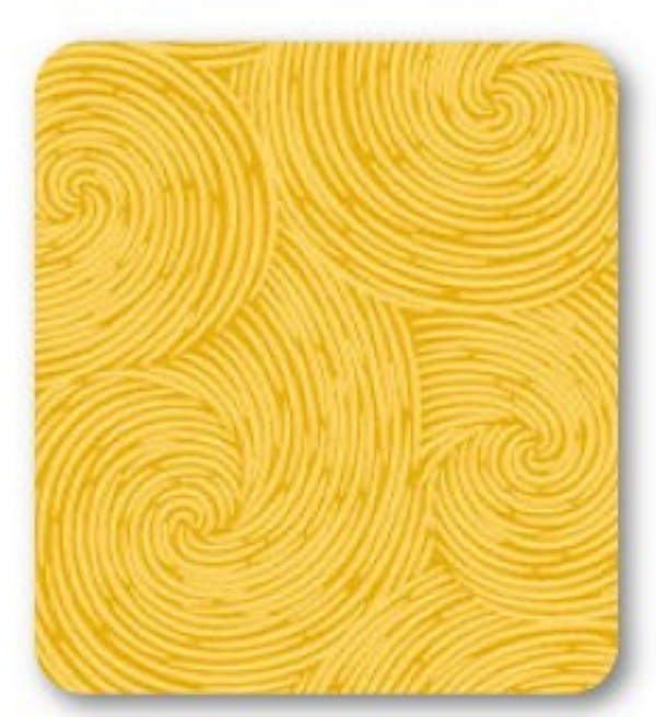 Tricoline estampa Espiral Amarelo ouro (0,50cm x 1,50 de largura)