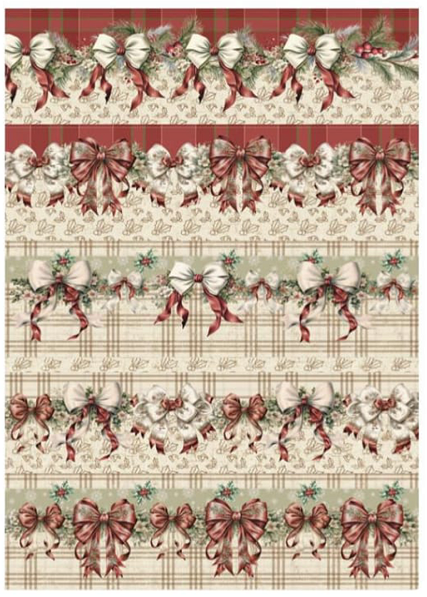 Tricoline digital Natal Coleção Laços (0,55cm x 1,50 de largura)