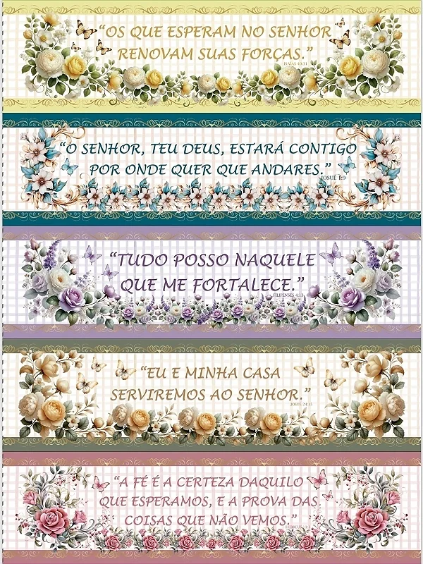Tricoline digital Frases Bíblicas 2 (0,53cm x 1,50 de largura)