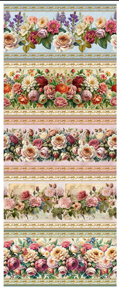 Tricoline digital Rosas Esplêndidas 3 (0,55cm x 1,50 de largura)