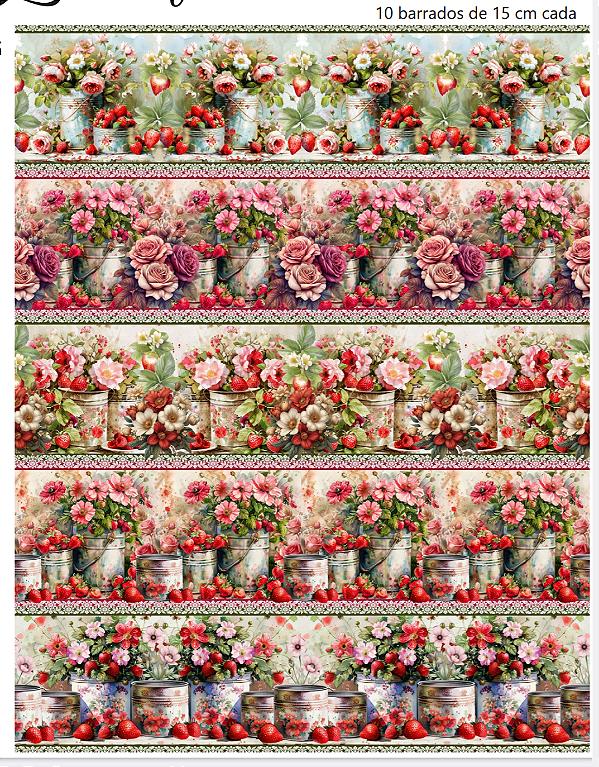 Tricoline digital Latas de flores 2 (0,55cm x 1,50 de largura)