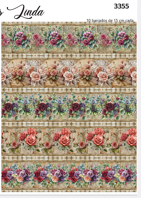 Tricoline digital Linda (0,55cm x 1,50 de largura)