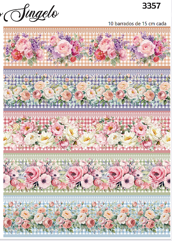 Tricoline digital Singelo (0,55cm x 1,50 de largura)