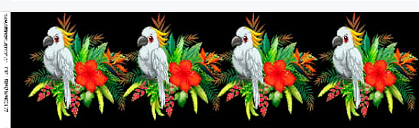 Decalques para pano de prato J (38cm x 11)