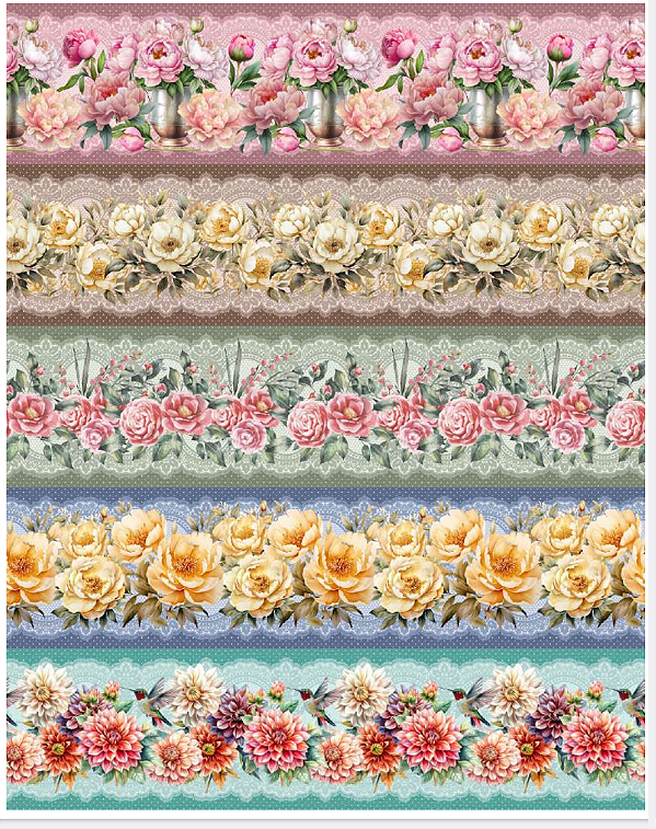 Tricoline digital Flores de Maio (0,55cm x 1,50 de largura)