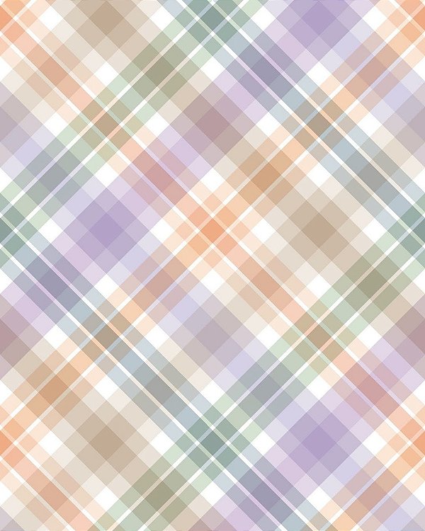 Tricoline digital Xadrez Páscoa /55cm x 1,50/