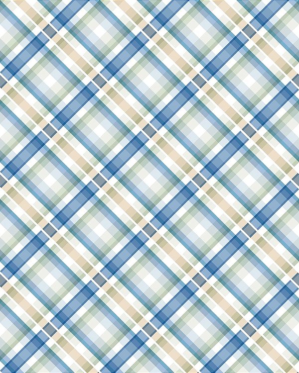 Tricoline digital Xadrez Azul (55cm x 1,50)