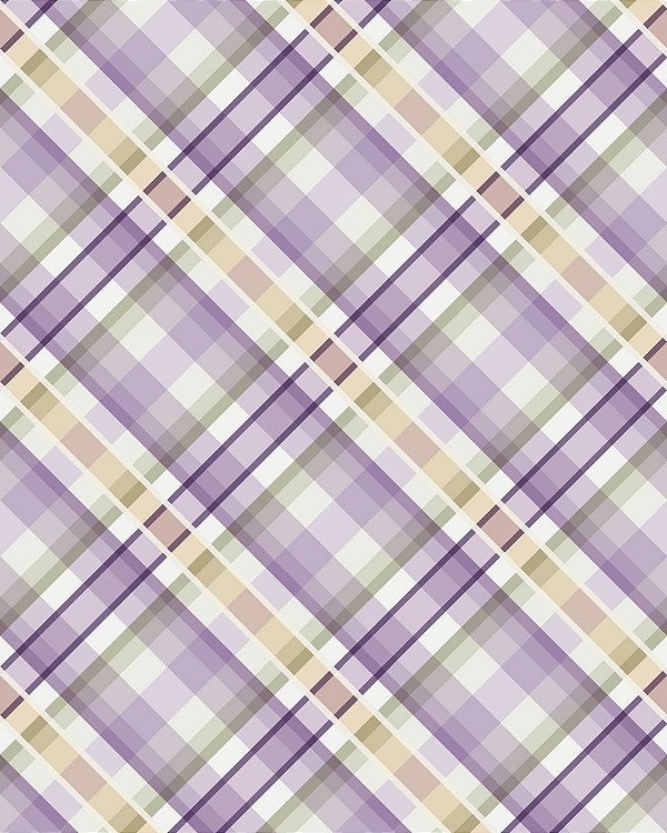 Tricoline digital Xadrez Lilás (55cm x 1,50)