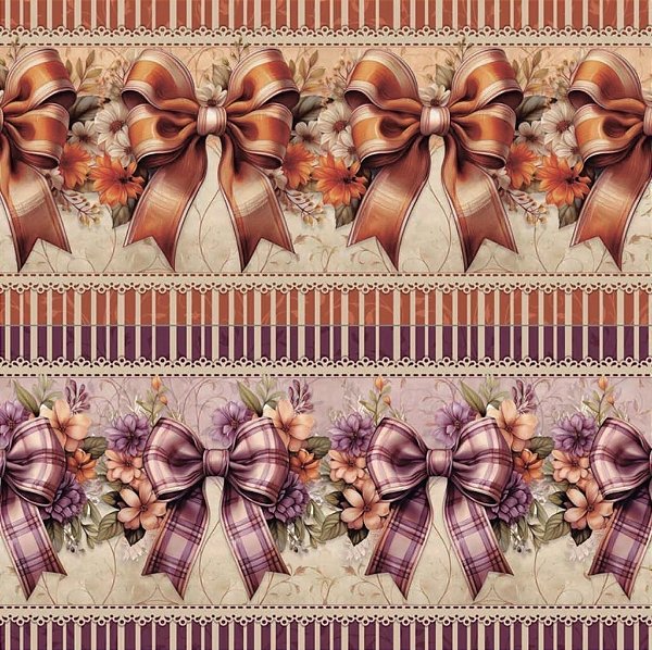 Tricoline digital Laços (55cm x 1,50)