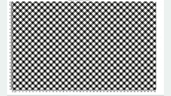 Tricoline Xadrez Enviesado Preto (55cm x 1,50)
