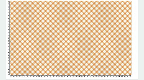 Tricoline Xadrez Enviesado Laranja (55cm x 1,50)