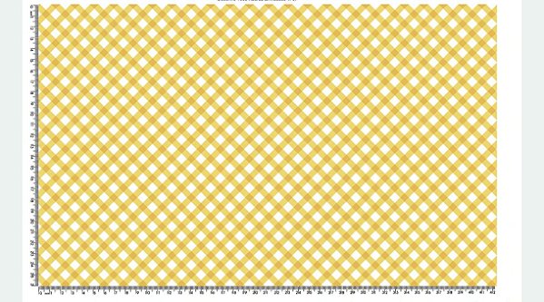Tricoline Xadrez Enviesado Amarelo ouro (55cm x 1,50)