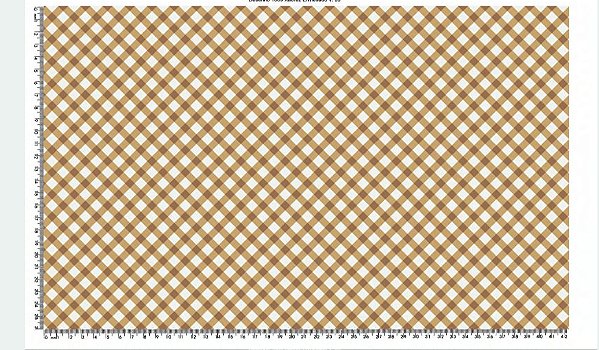 Tricoline Xadrez Enviesado Bege (55cm x 1,50)