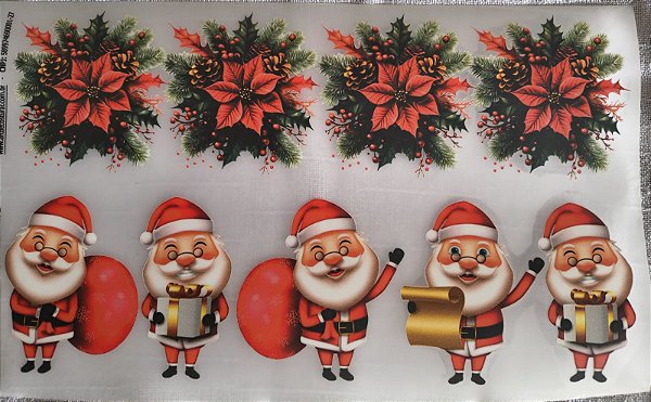 Decalques para tecido DTF Natal, Kit 3