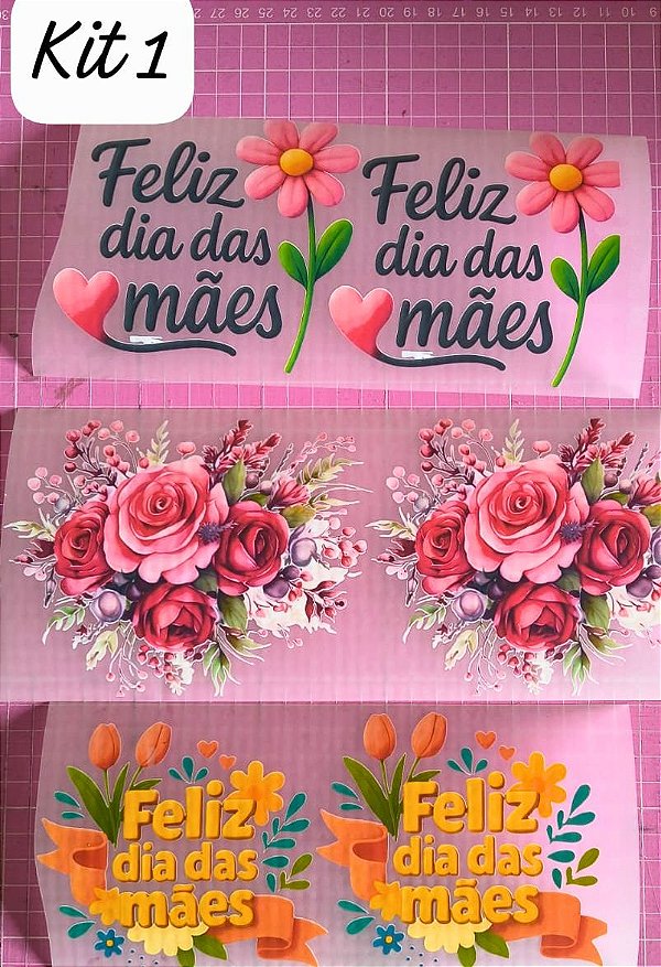 Decalques para tecido, Kit Dia das Mães