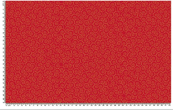 Tricoline Natal para compose Caracol vermelho (50cm x 1,50)