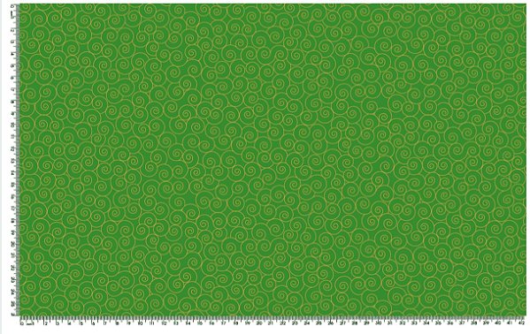 Tricoline Natal para compose Caracol verde (50cm x 1,50)