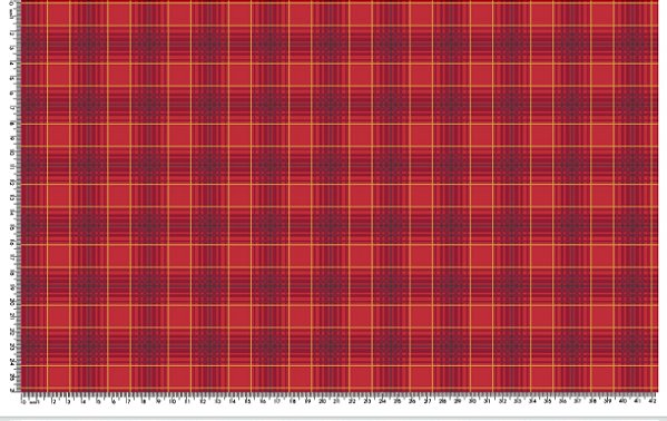 Tricoline Natal para compose Xadrez Vermelho (50cm x 1,50)