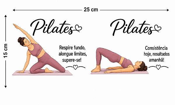 Decalques têxtil Pilates (1 faixa)