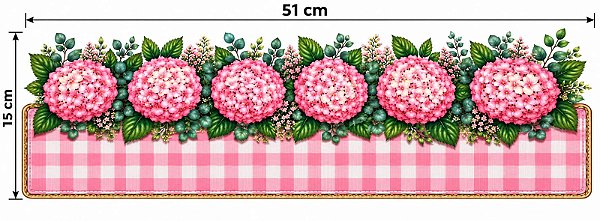 Decalques para tecido DTF GG floral ( 51cm x 15cm)