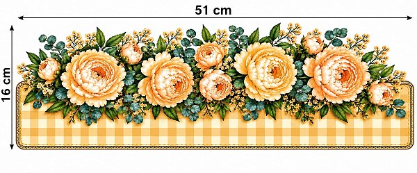 Decalques para tecido DTF GG floral (51cm x 16cm)