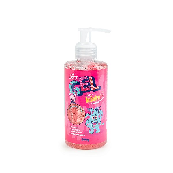 Gel Kids Com Glitter Rosa 200ml