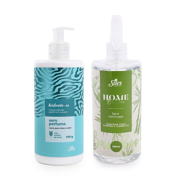 Kit Hidratante Sem Perfume + Água Perfumada Bamboo 500ml