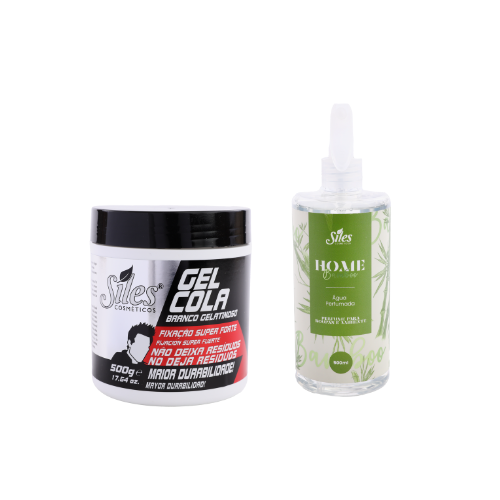 Kit Gel Cola Fixação Super Forte 500g + Água Perfumada Bamboo 500ml