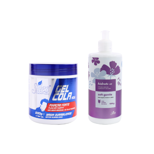 Kit Gel Cola Fixação Forte 500g + Soft Gentle 500g