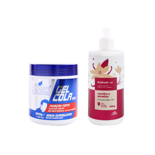 Kit Gel Cola Fixação Forte 500g + Vanilla e Ameixa 500g