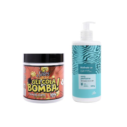 Kit Gel Cola Bomba 500g + Hidratante Sem Perfume 500g