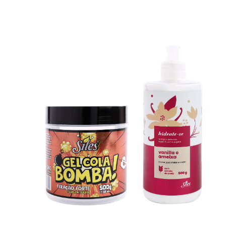 Kit Gel Cola Bomba 500g + Hidratante Vanilla e Ameixa 500g