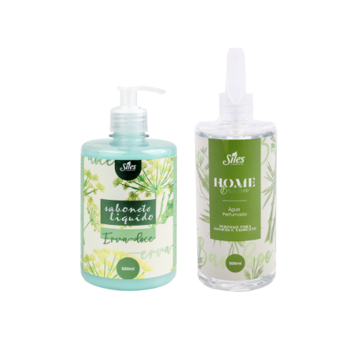 Kit Sabonete Líquido Erva Doce + Água Perfumada Bamboo 500ml