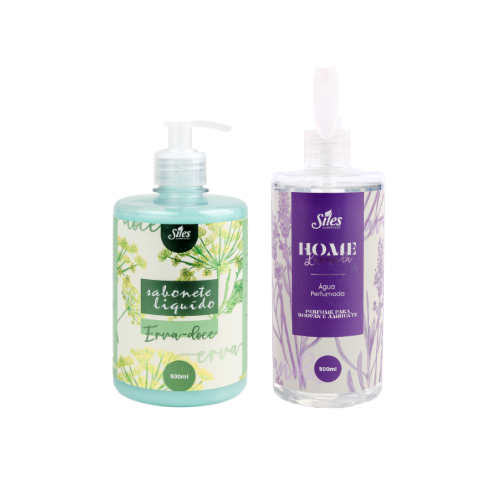 Kit Sabonete Líquido Erva Doce + Água Perfumada Lavanda 500ml